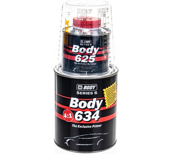 Грунт PROLINE 634 4:1 сер. 0,8л + Отвердитель PROLINE 625 0,2л HB BODY комплект 6340706251