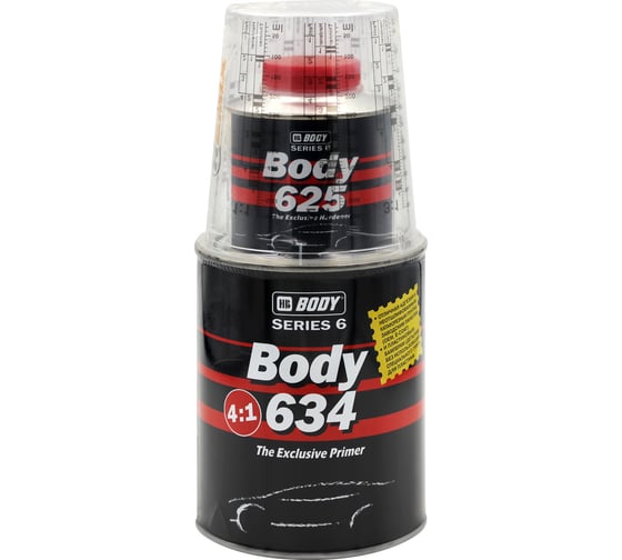 Грунт PROLINE 634 4:1 бел. 0,8л + Отвердитель PROLINE 625 0,2л HB BODY комплект 6340106251