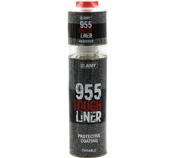 Сверхпрочное защитное покрытие TOUGH LINER 955 колер. 0,6л + Отвердитель 955 HB BODY комплект 9550109551