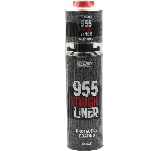 Сверхпрочное защитное покрытие TOUGH LINER 955 черн. 0,6л + Отвердитель 955 HB BODY комплект 9550209551