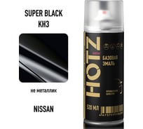Аэрозольная краска HOTZ "Nissan Super Black KH3", 1K базовая автомобильная ремонтная эмаль, металлик, 520 ml 4673755216710