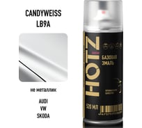 Аэрозольная краска HOTZ "Volkswagen/Skoda Candyweiss LB9A", 1K базовая автомобильная ремонтная эмаль, металлик, 520 ml 4673755216062