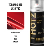 Аэрозольная краска HOTZ "Volkswagen/Audi/Skoda Tornado Red LY3D/Y3D", 1K базовая автомобильная ремонтная автоэмаль, металлик, 520 ml 4673755216215