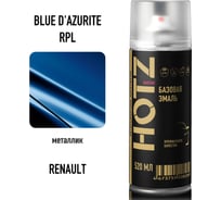 Аэрозольная краска HOTZ "Renault Blue D'Azurite RPL", 1K базовая автомобильная ремонтная автоэмаль, металлик, 520 ml 4673755215836