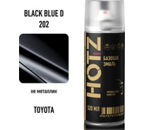 Аэрозольная краска HOTZ "Toyota Black Blue D 202", 1K базовая автомобильная ремонтная автоэмаль, металлик, 520 ml 4673755217045