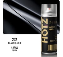 Аэрозольная краска HOTZ "Toyota Black Blue D 202", 1K базовая автомобильная ремонтная автоэмаль, металлик, 520 ml 4673755217045
