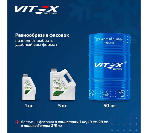 Антифриз VITEX EURO ST G-11, зеленый, 5 кг V100804