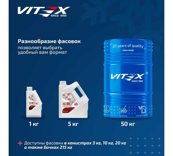 Антифриз VITEX EURO ST G-12, красный, 10 кг V101805