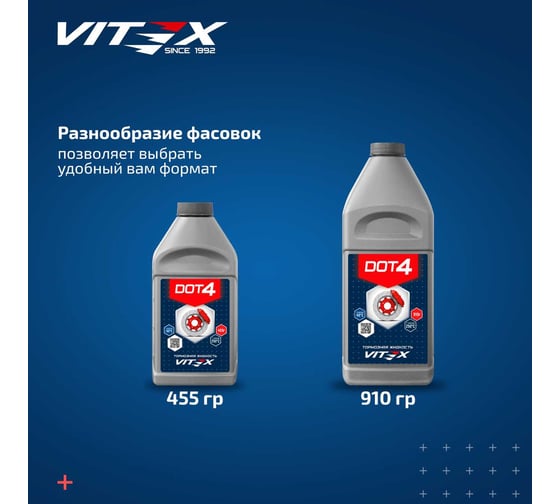 Тормозная жидкость VITEX ДОТ-4 910 гр V800411