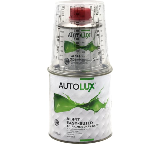 Грунт-наполнитель Autolux 2К 4+1 темно-серый 0,8л + AL514/S0.2 отвердитель MS СТА AL447/S0.8/514 1