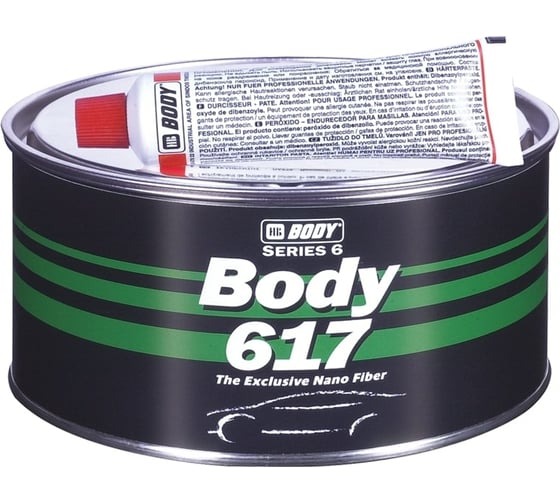 Шпатлевка HB BODY 617 NANO FIBER POLYESTER FILLER 0,5кг 6170600000 1