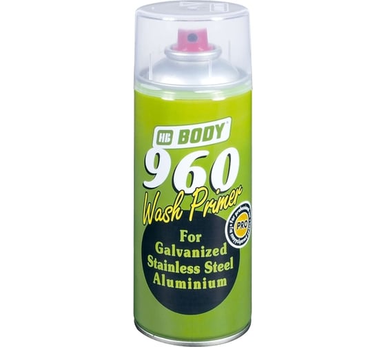 Аэрозольный грунт HB BODY 960 WASH PRIMER кислотный 2К 0,4л 5100300050 16510508