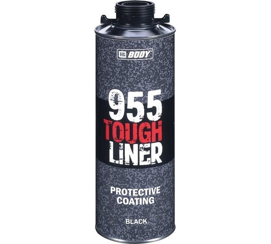 Сверхпрочное защитное покрытие HB BODY TOUGH LINER 955 черн. 0,6л + Отвердитель 955 TOUGH LINE 9550209551 1