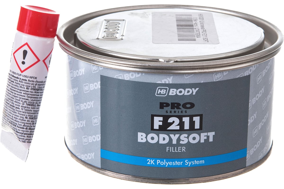 Шпатлевка HB BODY PRO F211 SOFT 0,38кг 2112300050 - выгодная цена, отзывы,  характеристики, фото - купить в Москве и РФ