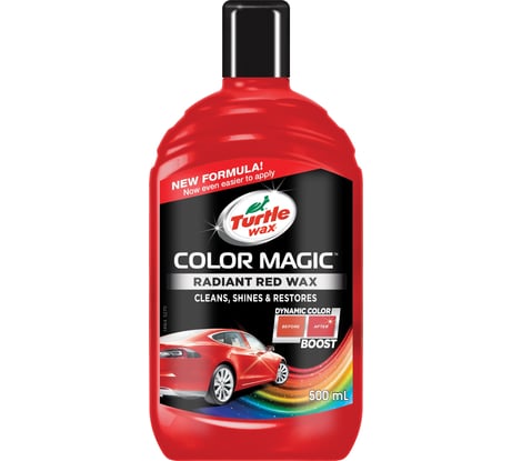 Восковой автополироль TURTLE WAX COLOR MAGIC RADIANT RED WAX красный, 500 мл 53240