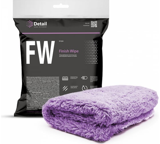 Салфетка Detail микрофибра для располировки жирных составов FW Finish Wipe 4040 DT-0244 1