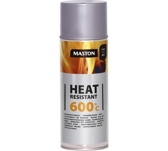 Термостойкая краска Maston avto серебряная 600 С 400 мл 400-996 1