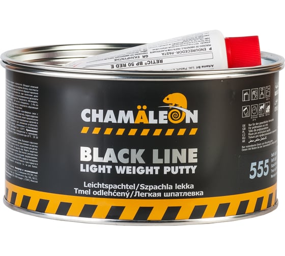 Мягкая легкая шпатлевка Chamaeleon Black Line (вкл.отвердитель) 1 л (1,85 кг) 15555