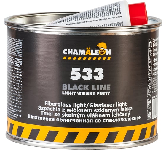 Легкая шпатлевка со стекловолокном CHAMAELEON Black Line вкл.отвердитель 500мл  15334