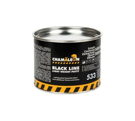 Легкая шпатлевка со стекловолокном CHAMAELEON Black Line вкл.отвердитель 500мл  15334