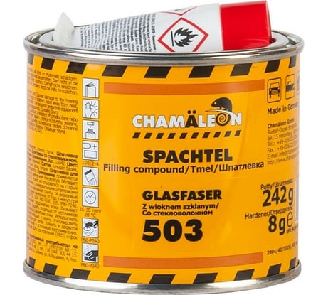 Шпатлевка CHAMAELEON со стекловолокном вкл.отвердитель 0,250кг 15032