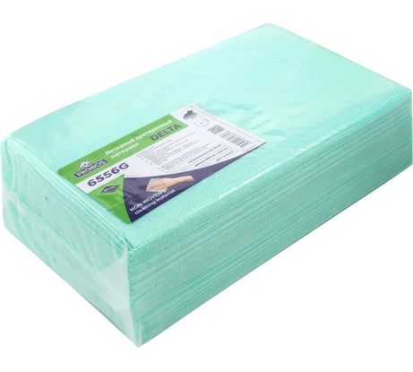 Нетканый протирочный материал PROBOS DELTA 6556G, 55 г/м2, светло-зелёный, К-сетчатая стр, 60x40 см 6556G50
