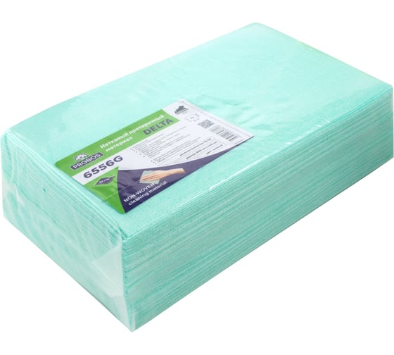Нетканый протирочный материал PROBOS DELTA 6556G, 55 г/м2, светло-зелёный, К-сетчатая стр, 60x40 см 6556G50