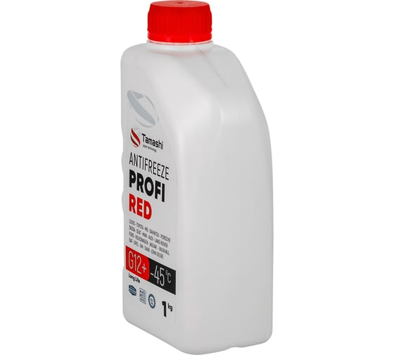 Антифриз Tamashi Profi Long Life G12+ 1 кг, красный, готовый, до -45C ANTR1