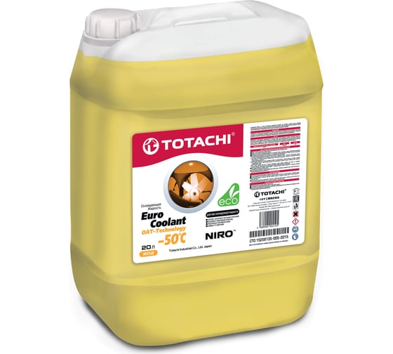Охлаждающая жидкость TOTACHI NIRO EURO COOLANT OAT - Technology -50 C 20л 4589904924125