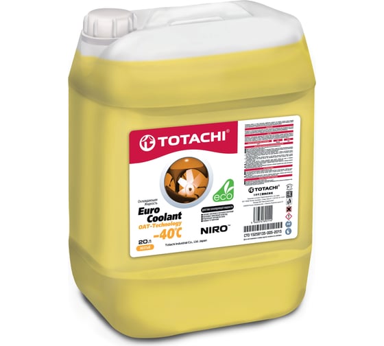 Охлаждающая жидкость TOTACHI NIRO EURO COOLANT OAT - Technology -40 C 20л 4562374692114 1