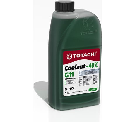 Охлаждающая жидкость TOTACHI NIRO COOLANT Green, -40град.C, G11, 1 кг 4589904526800