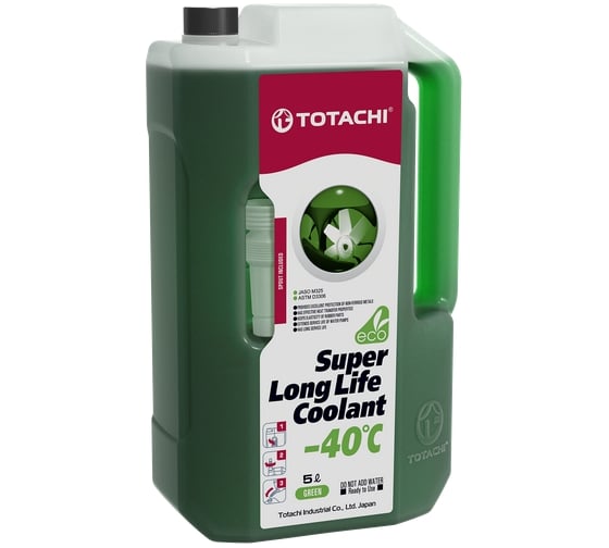 Охлаждающая жидкость TOTACHI SUPER LLC Green -40C 5л 4589904924767