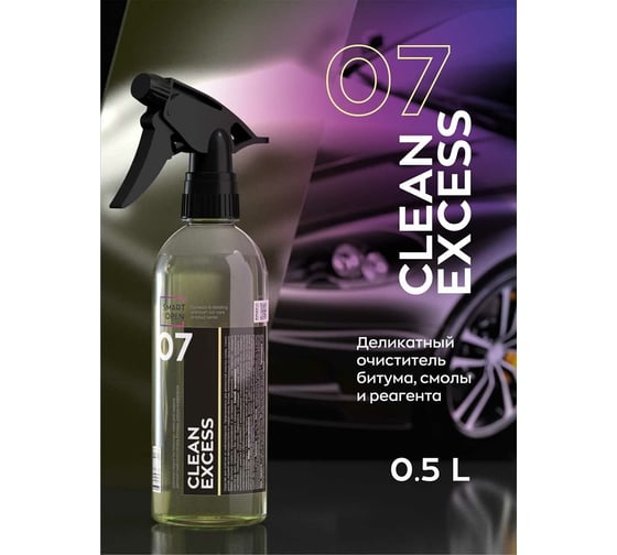 Деликатный очиститель битума и смолы Smart Open CLEAN EXCESS 07 0,5л очиститель кузова 150705