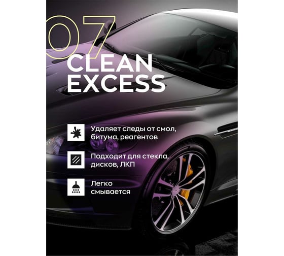 Деликатный очиститель битума и смолы Smart Open CLEAN EXCESS 07 0,5л очиститель кузова 150705