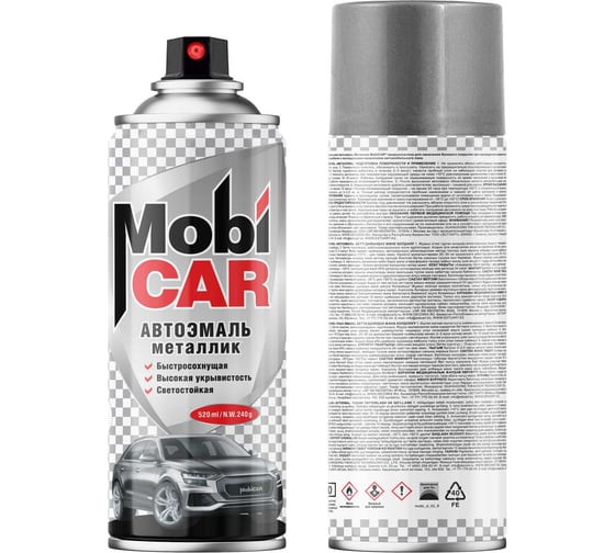 Аэрозольная автоэмаль Mobicar металлик 520 мл 240 белое облако 0502-240 MC