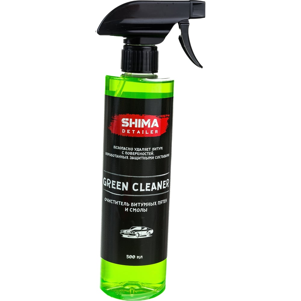 SHIMA DETAILER, Очиститель битумных пятен и смолы GREEN CLEANER, 500 мл