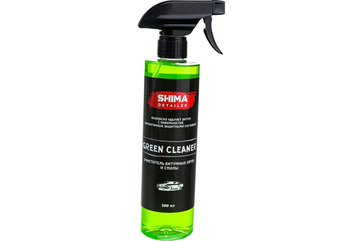 SHIMA DETAILER, Очиститель битумных пятен и смолы GREEN CLEANER, 500 мл