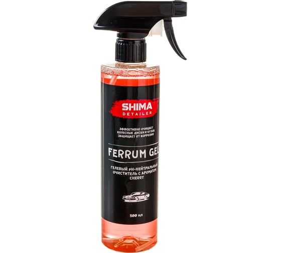 Очиститель дисков и кузова с индикатором SHIMA DETAILER FERRUM GEL cherry, pH-нейтральный, 500 мл 4634444150937 CHERRY 1