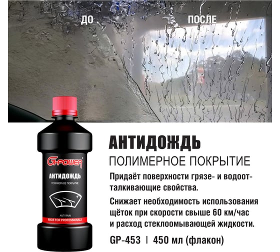 Антидождь G-POWER флакон 450 мл GP-453