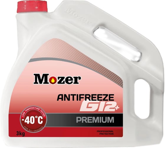 Антифриз Mozer G12+ PREMIUM красный, канистра 3кг 4638261 1