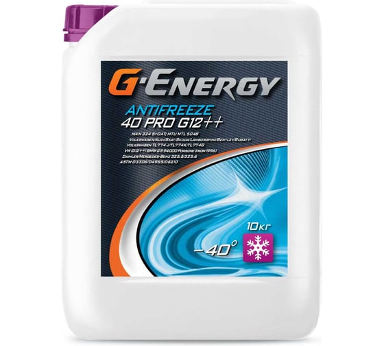 Охлаждающая жидкость GAZPROMNEFT G-Energy Antifreeze 40 PRO G12++ 10kg 2422210317
