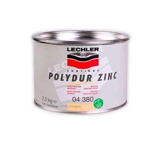 Полиэфирная шпатлевка с высокой наполняющей способностью Lechler POLYDUR ZINC 2.5кг 04380K2.5