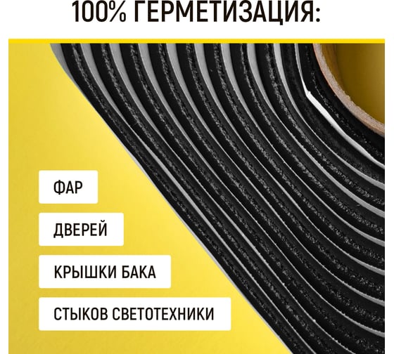 Герметик для автомобильных фар бутиловый WALNUT 4 м (8мм), WLN0776