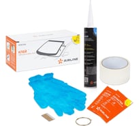 Клей для вклейки стёкол AIRLINE набор: клей PU 310мл., салф.очищ.с раствор.2 шт., лезвие, скотч, струна, перчатки ADGC026