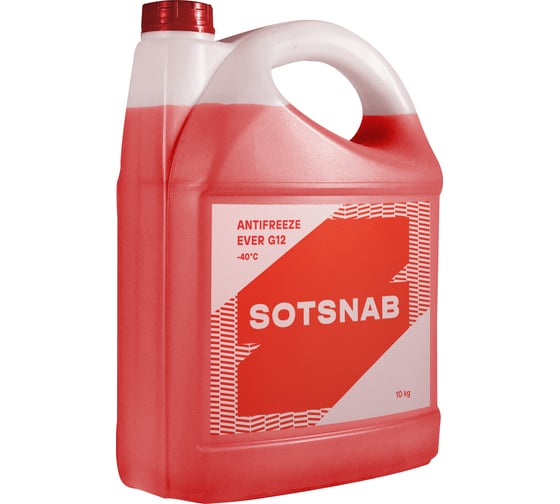 Антифриз SotSnab EVERG12 40 (красный), 10кг АНТEVG12кр-40.10