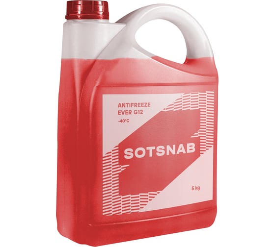 Антифриз SotSnab EVERG12 40 (красный), 5кг АНТEVG12кр-40.5