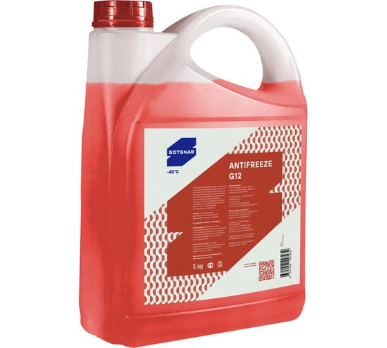 Антифриз G12 40 (красный), 5кг SotSnab АНТG12кр-30.5