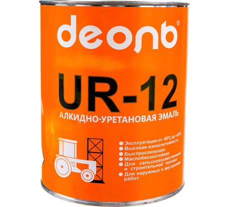 Быстросохнущая автоспецэмаль ДЕОЛЬ UR-12 белая, глянцевая UR12W3