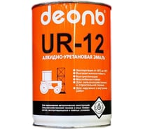 Быстросохнущая автоспецэмаль ДЕОЛЬ UR-12 черная, глянцевая UR12BK1