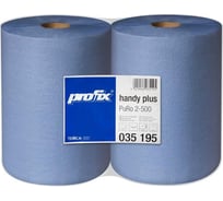 Индустриальная бумага Temca PROFIX HANDY PLUS 2 рулона, синий (2 рулона, 500 листов, 2 слоя, 38x36 см в рулоне, 180 м) 035195-01